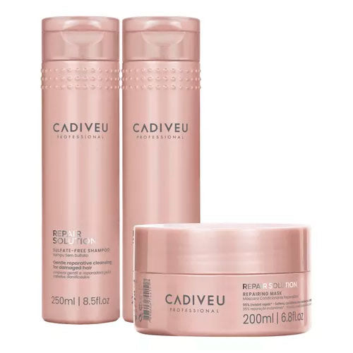 Kit Cadiveu Repair Solution Shampoo 250ml + Mascara 200ml | GANHE Condicionador 250ml