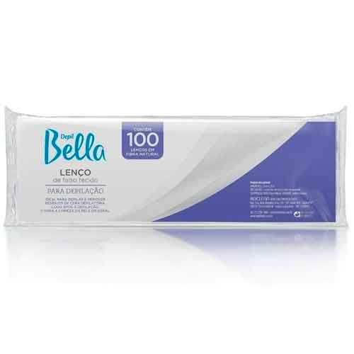 Lenço Depil Bella Falso Tecido Branco Com 100 Unidades